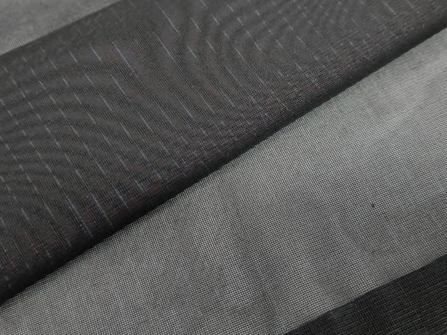 平和屋着物▽道行コート　スリーシーズン　春夏秋　塵除け　二重紗　縞　正絹　逸品　DABF1865ud