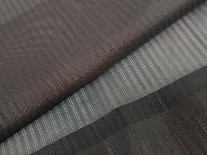 平和屋着物▽道行コート　スリーシーズン　春夏秋　塵除け　二重紗　縞　正絹　逸品　DABF1867ud