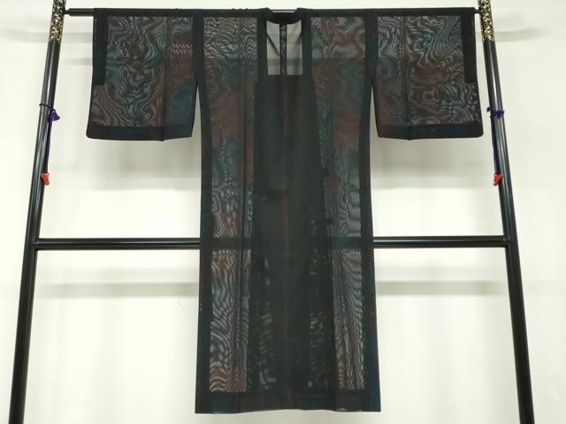 平和屋着物▽道行コート　スリーシーズン　春夏秋　塵除け　二重紗　霞文　正絹　逸品　DABF1874ud