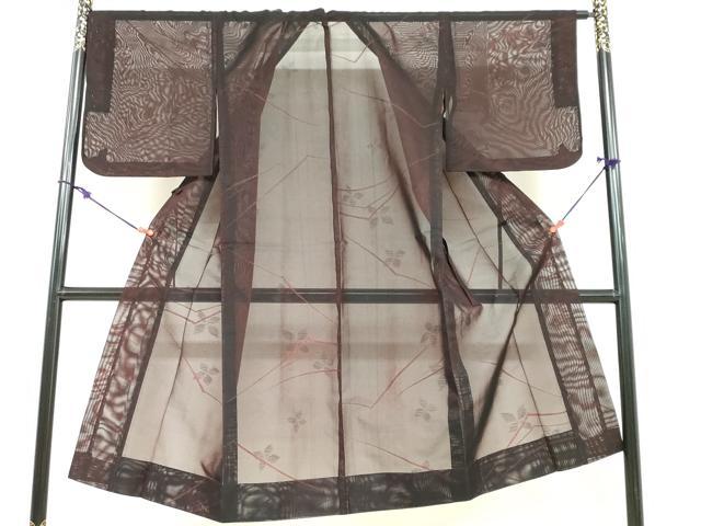 平和屋着物▽道中着　スリーシーズン　春夏秋　塵除け　舞花文　正絹　逸品　DABF1885ud