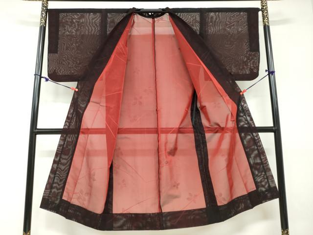 平和屋着物▽道中着　スリーシーズン　春夏秋　塵除け　舞花文　正絹　逸品　DABF1885ud
