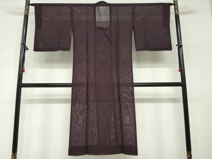 平和屋着物▽道行コート　スリーシーズン　春夏秋　塵除け　二重紗　縞　正絹　逸品　DABF1887ud