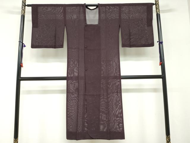 平和屋着物▽道行コート　スリーシーズン　春夏秋　塵除け　二重紗　縞　正絹　逸品　DABF1887ud