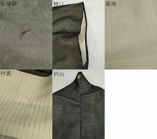 平和屋着物▽訪問着　無双　紗袷　紗×絽　秋草文　正絹　逸品　DABF1892ud