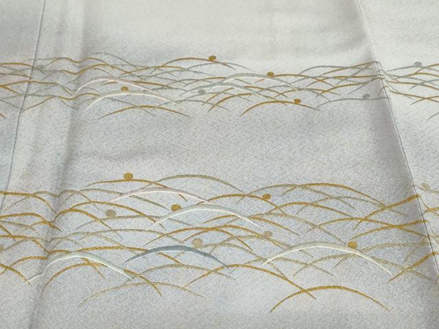 平和屋着物●訪問着　刺繍　露芝文　暈し染め　金彩　正絹　逸品　DABF1901ud