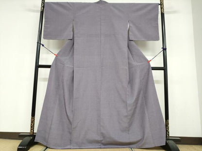 平和屋着物●上質なお召　抽象文様　正絹　逸品　DABF1902ud