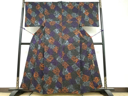 平和屋着物●上質な小紋　作家物　舞蝶文　やまと誂製　正絹　逸品　DABF1910ud