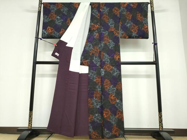平和屋着物●上質な小紋　作家物　舞蝶文　やまと誂製　正絹　逸品　DABF1910ud