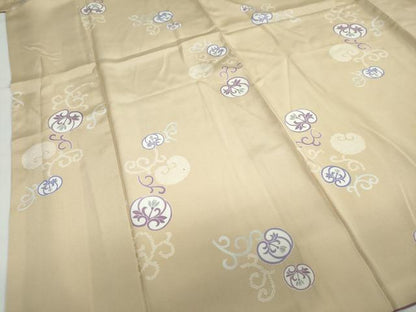 平和屋着物●上質な小紋　唐草文　ロング丈　正絹　逸品　DABF1912ud