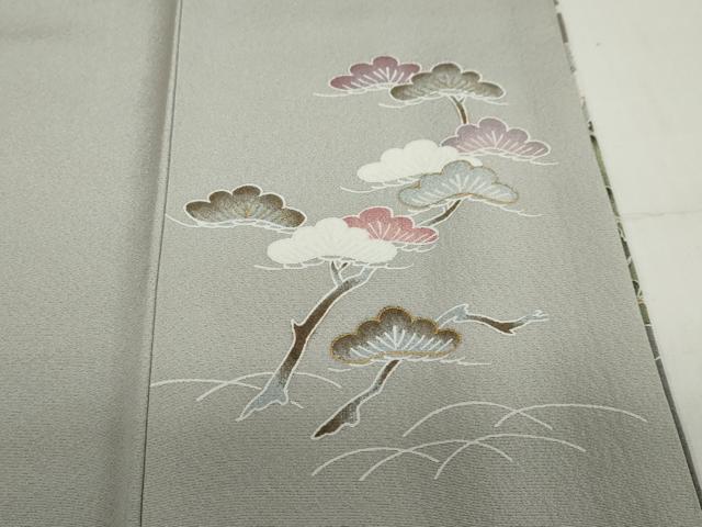 平和屋着物●訪問着　流水風景草花文　金彩　正絹　逸品　DABF1915ud