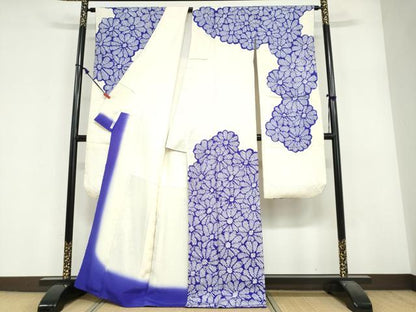平和屋着物●豪華振袖　総絞り　花尽くし文　正絹　逸品　DABF1920ud