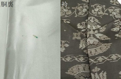 平和屋着物●本場大島紬　白大島　名匠たかし　草花文　証紙付き　正絹　逸品　DABF1923ud