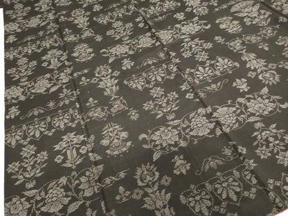平和屋着物●本場大島紬　白大島　名匠たかし　草花文　証紙付き　正絹　逸品　DABF1923ud
