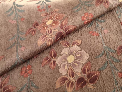 平和屋着物●創作　訪問着　結幡　草花文　反端付き　正絹　逸品　未使用　DABF1926ud