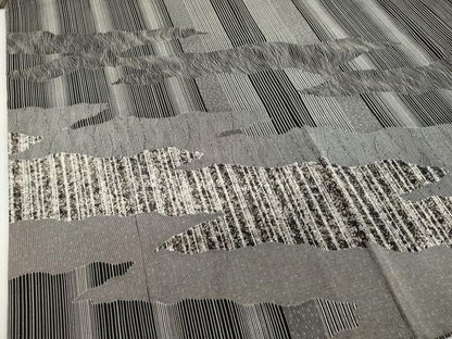 平和屋着物●訪問着　作家物　霞文　黒地　正絹　逸品　DABF1931ud