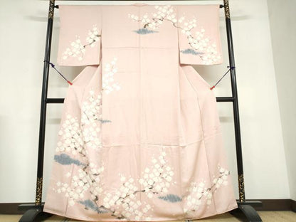 平和屋着物●十日町　名門　滝泰謹製　訪問着　絞り　枝梅文　正絹　逸品　DABF1932ud