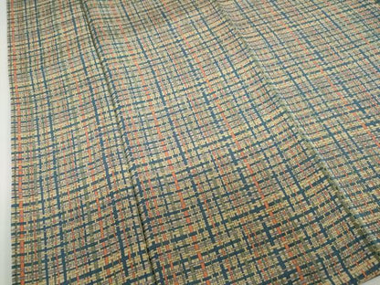 平和屋着物●上質な小紋　作家物　変わり格子文　正絹　逸品　DABF1934ud