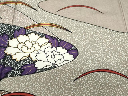 平和屋着物●染色の魔術師　染乃座・大久保玄才　そめのざ玄才　訪問着　草花籬文　金彩　正絹　逸品　DABF1935ud