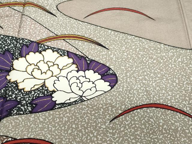 平和屋着物●染色の魔術師　染乃座・大久保玄才　そめのざ玄才　訪問着　草花籬文　金彩　正絹　逸品　DABF1935ud