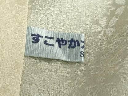 平和屋着物●豪華振袖　草花文　暈し染め　銀通し地　正絹　逸品　DABF1941ud