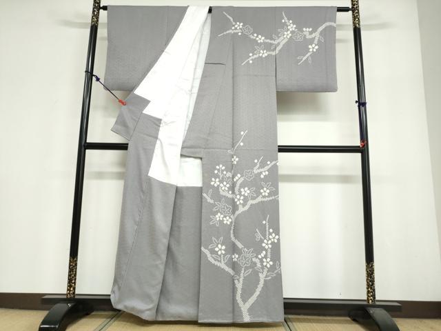 平和屋着物●訪問着　絞り　枝梅文　正絹　逸品　DABF1942ud