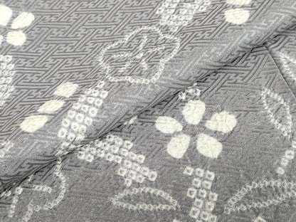 平和屋着物●訪問着　絞り　枝梅文　正絹　逸品　DABF1942ud