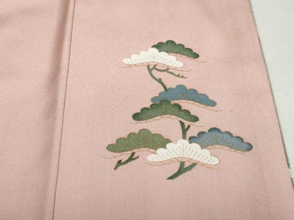 平和屋着物●訪問着　風景草花文　暈し染め　金銀彩　正絹　逸品　DABF1943ud