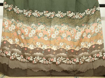平和屋着物●訪問着　辻が花　暈し染め　金彩　正絹　逸品　DABF1950ud