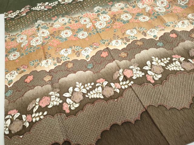 平和屋着物●訪問着　辻が花　暈し染め　金彩　正絹　逸品　DABF1950ud