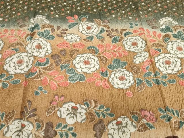 平和屋着物●訪問着　辻が花　暈し染め　金彩　正絹　逸品　DABF1950ud