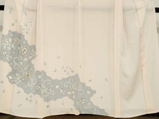 平和屋着物▽訪問着　単衣　絞り　辻が花　金糸　正絹　逸品　DABF1963ud