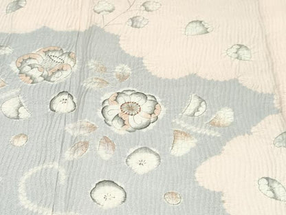 平和屋着物▽訪問着　単衣　絞り　辻が花　金糸　正絹　逸品　DABF1963ud