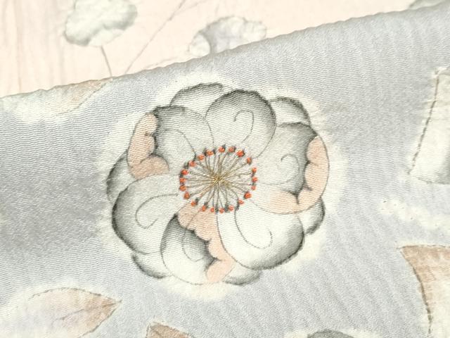 平和屋着物▽訪問着　単衣　絞り　辻が花　金糸　正絹　逸品　DABF1963ud