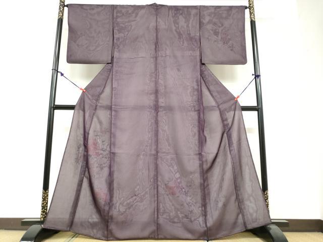 平和屋着物▽訪問着　無双　紗袷　紗×紗　草花文　正絹　逸品　DABF1968ud