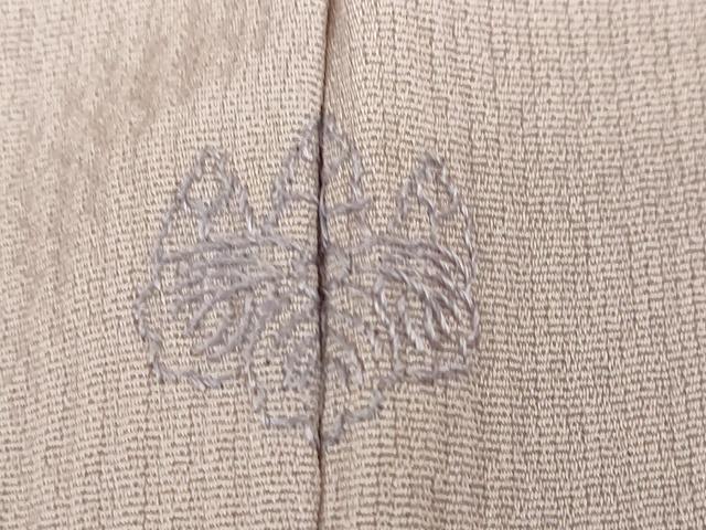 平和屋着物▽上質な色無地　単衣　梅鼠色　正絹　逸品　DABF1974ud