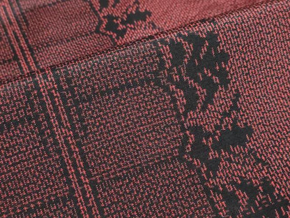 平和屋着物▽上質な紬　単衣　抽象間道　正絹　逸品　DABF1983ud