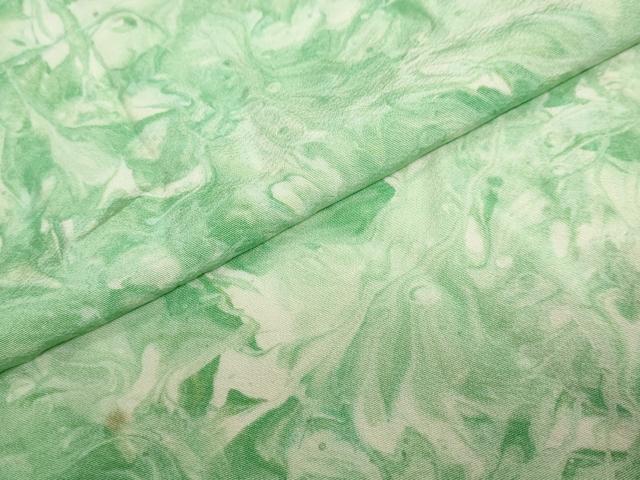 平和屋着物▽上質な小紋　単衣　墨流し文　正絹　逸品　DABF1988ud