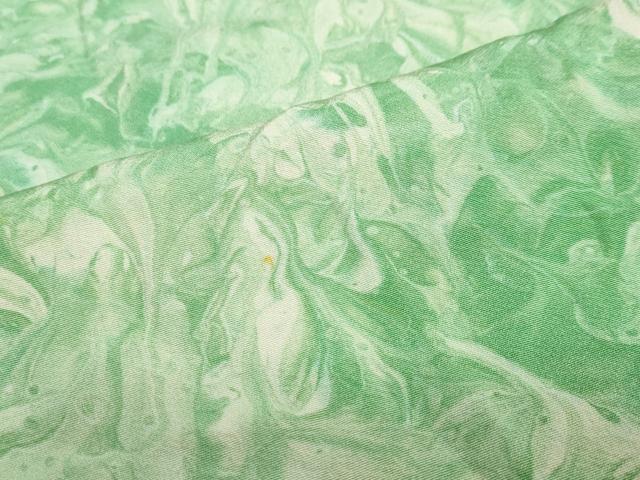 平和屋着物▽上質な小紋　単衣　墨流し文　正絹　逸品　DABF1988ud