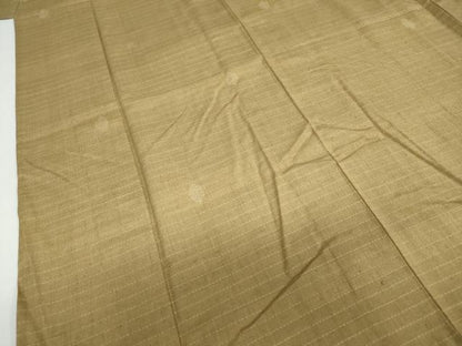 平和屋着物▽上質な紬　単衣　亀甲文　正絹　逸品　DABF1993ud