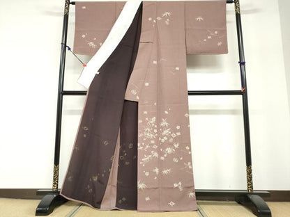 平和屋着物▽訪問着　単衣　作家物　宝尽くし草花文　正絹　逸品　未使用　DABF1994ud