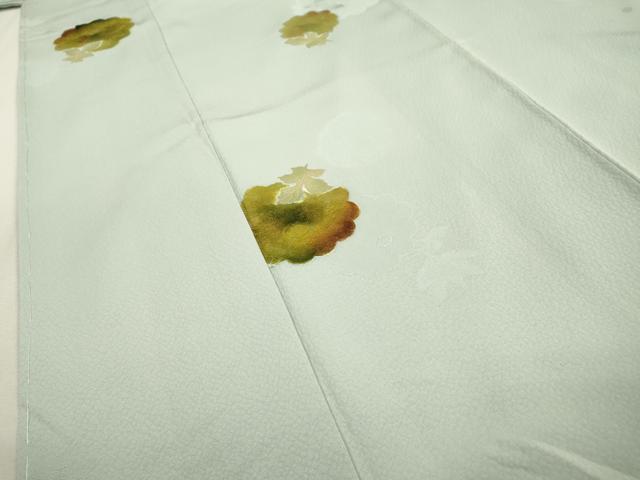 平和屋着物▼上質な小紋 地紋起こし 菊 正絹 逸品 未使用 DABF2001fe