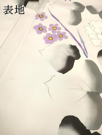 平和屋着物▼訪問着 手描き 枝花 暈し染 正絹 逸品 DABF2084fe