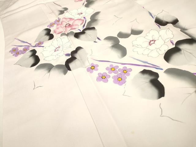 平和屋着物▼訪問着 手描き 枝花 暈し染 正絹 逸品 DABF2084fe