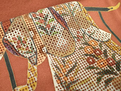平和屋着物▼訪問着 刺繍 几帳舞花文 暈し染 金彩 正絹 逸品 DABF2085fe