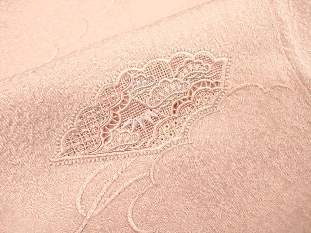 平和屋着物▼中国三大刺繍 スワトウ刺繍 汕頭刺繍 総刺繍 色留袖 檜扇文箱花文 正絹 逸品 DABF2089fe