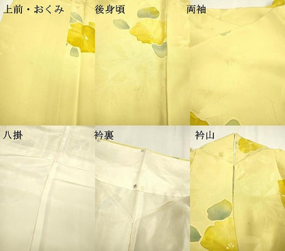 平和屋着物▼上質な小紋 地紋起こし 草花 正絹 逸品 DABF2094fe