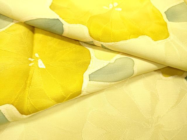平和屋着物▼上質な小紋 地紋起こし 草花 正絹 逸品 DABF2094fe