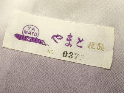 平和屋着物▼中国三大刺繍 スワトウ刺繍 汕頭刺繍 総刺繍 無地絵羽訪問着 扇面地紙花文 薄葡萄色 やまと誂製 DABF2108fe