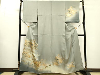 平和屋着物▼訪問着 平安風景 暈し染 金銀彩 正絹 逸品 DABF2117fe