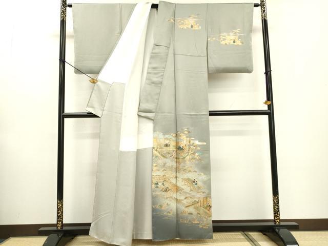 平和屋着物▼訪問着 平安風景 暈し染 金銀彩 正絹 逸品 DABF2117fe